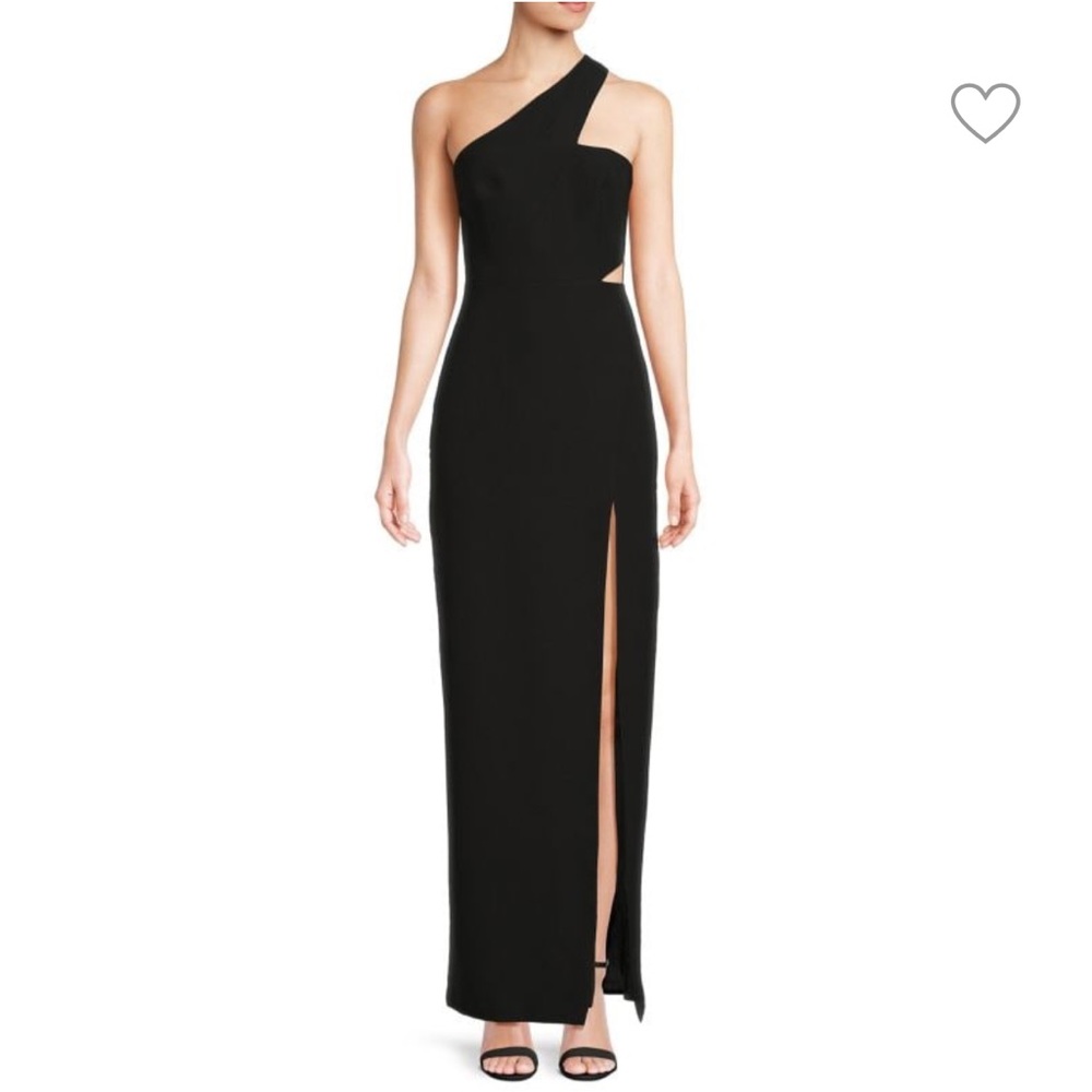 Aidan Mattox one shoulder maxi